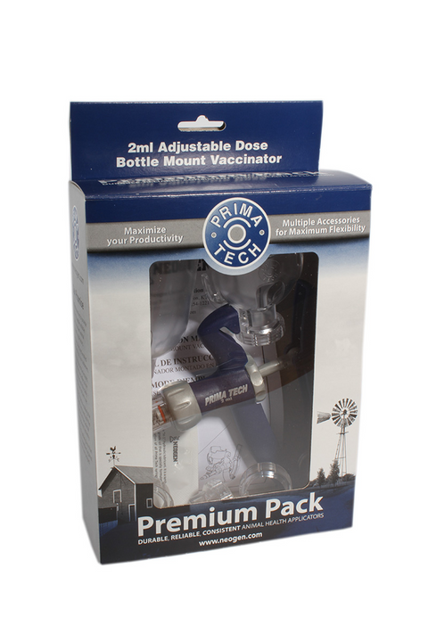 Prima Tech Bottle Mounted Vaccinator Premium Pack - 0.1-2ml