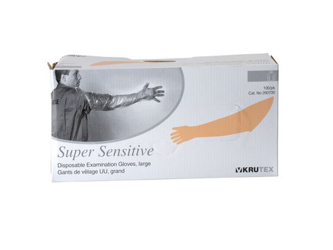 GLOVES ARMLENGTH ORANGE SUPER (100)