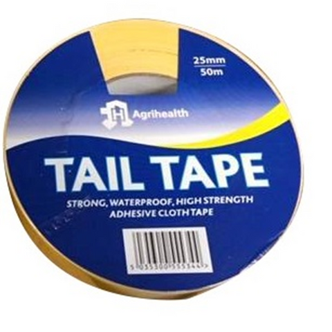TAIL TAPE AGRIHEALTH YELLOW 25MM X 50M